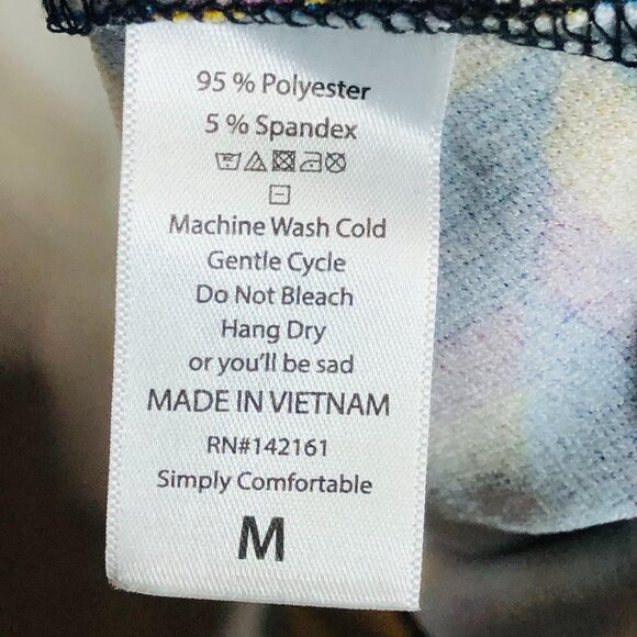 LulaRoe cassie skirt graphic multi color stretch pencil medium READ NEW - Picture 3 of 5